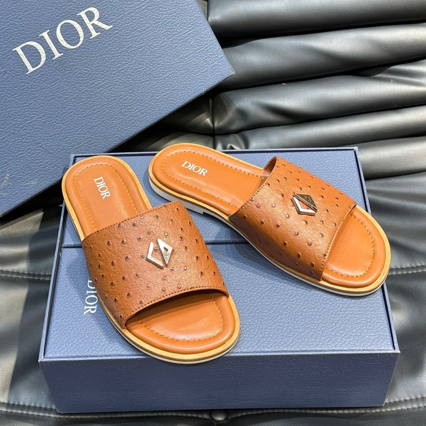 CD ALIAS SUMMER SLIPPER TIGER CALFSKIN