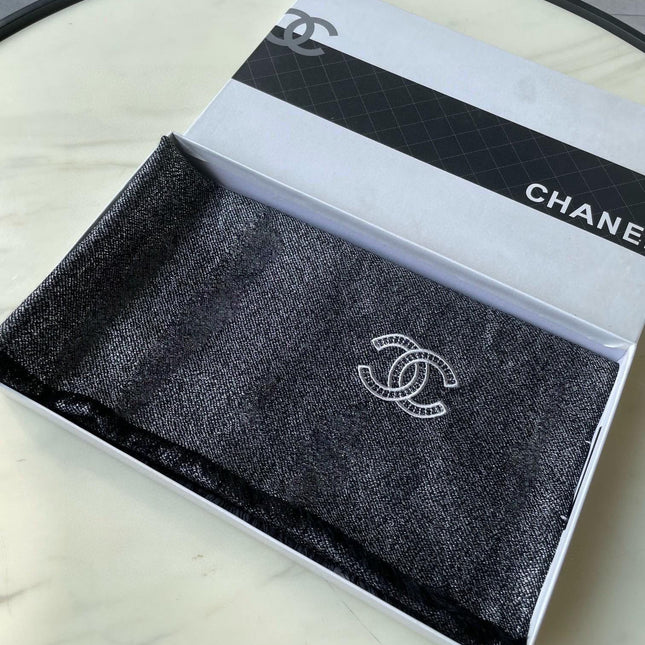 SCARF 210 CM IN BLACK CASHMERE  402208