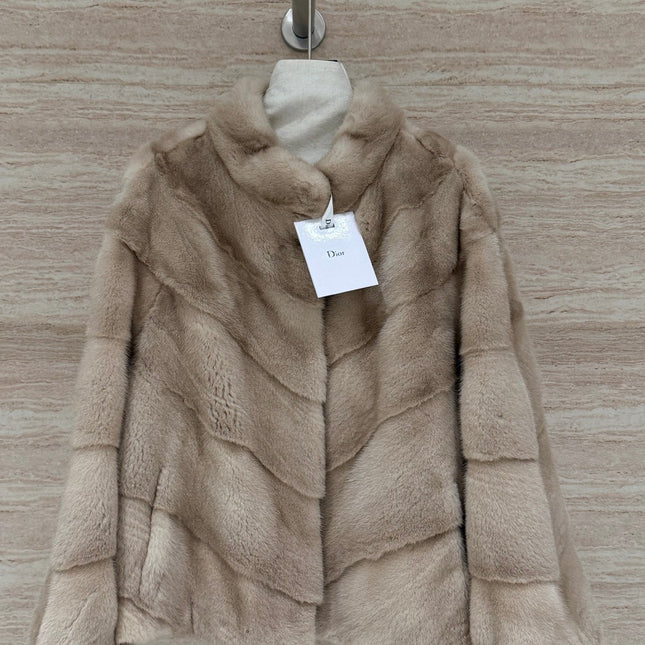 DIOR 25S STAND-COLLAR MINK FUR JACKET 779