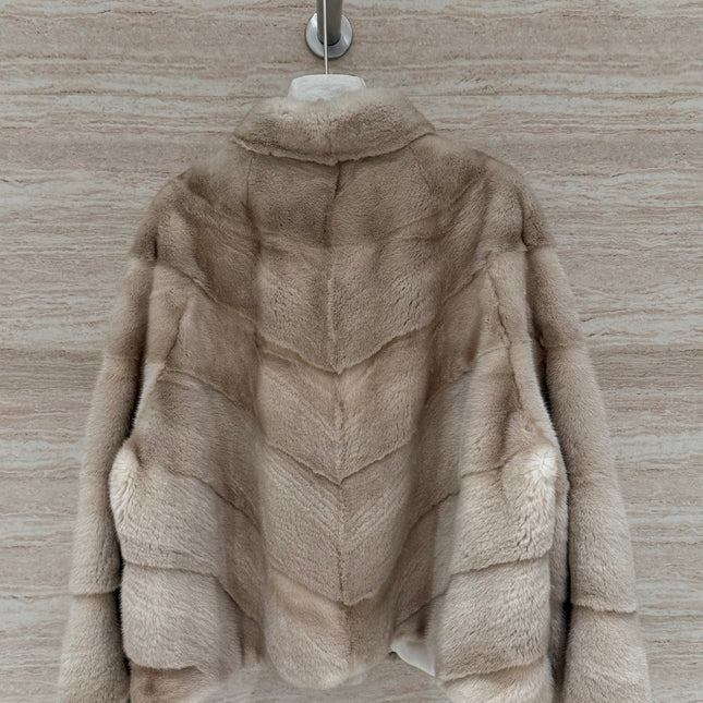 DIOR 25S STAND-COLLAR MINK FUR JACKET 779