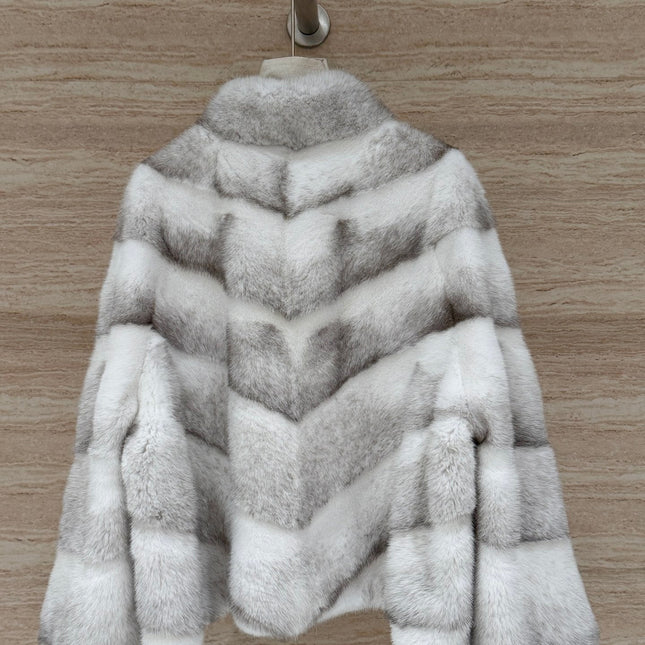 DIOR 25S STAND-COLLAR MINK FUR JACKET 778