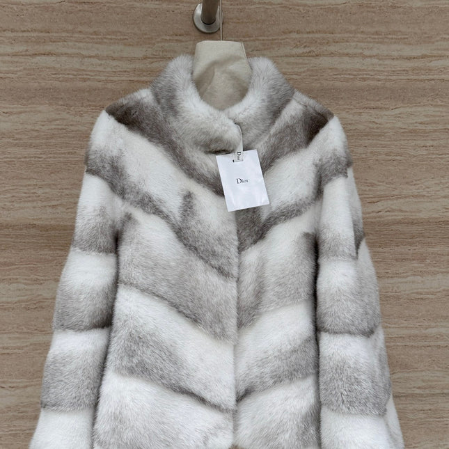 DIOR 25S STAND-COLLAR MINK FUR JACKET 778