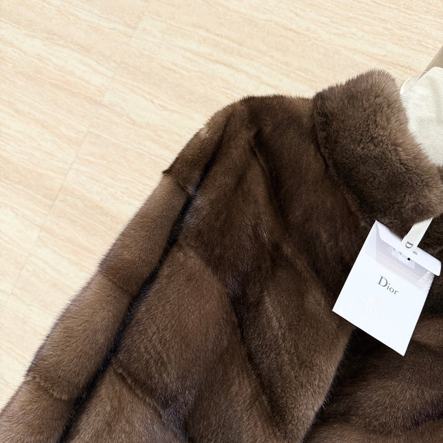 DIOR 25S STAND-COLLAR MINK FUR JACKET 776
