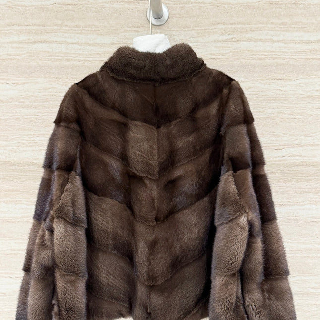 DIOR 25S STAND-COLLAR MINK FUR JACKET 776