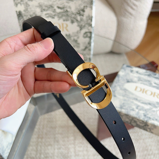 DIOR 25S BELT 20 MM IN BLACK CALFSKIN 613187