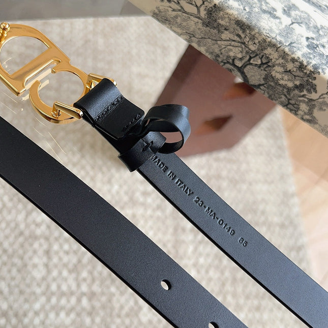 DIOR 25S BELT 20 MM IN BLACK CALFSKIN 613187