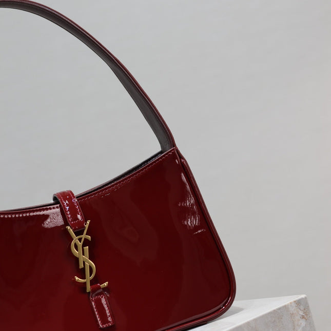YSL SHOULDER BAG 25 IN RED CALFSKIN GOLD HARDWARE