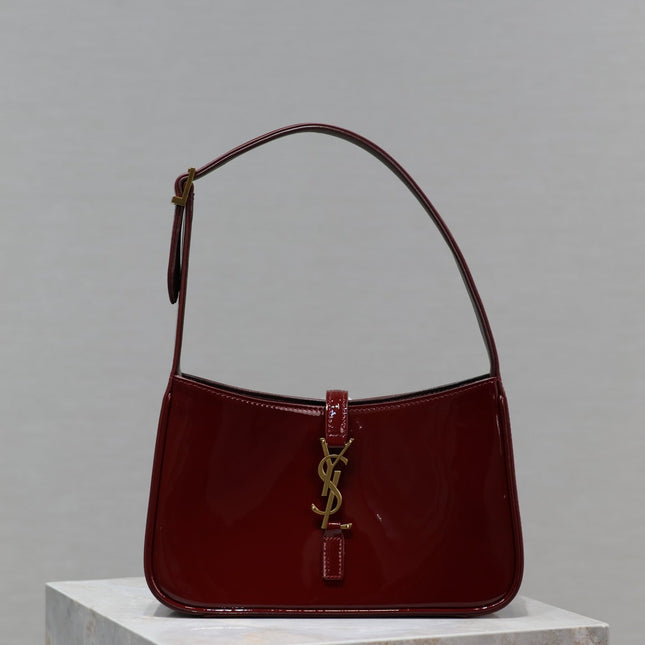 YSL SHOULDER BAG 25 IN RED CALFSKIN GOLD HARDWARE