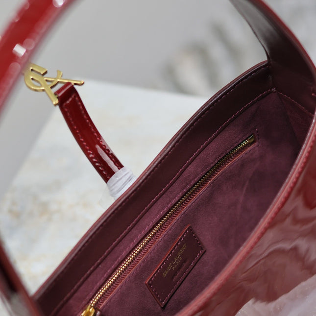 YSL SHOULDER BAG 25 IN RED CALFSKIN GOLD HARDWARE