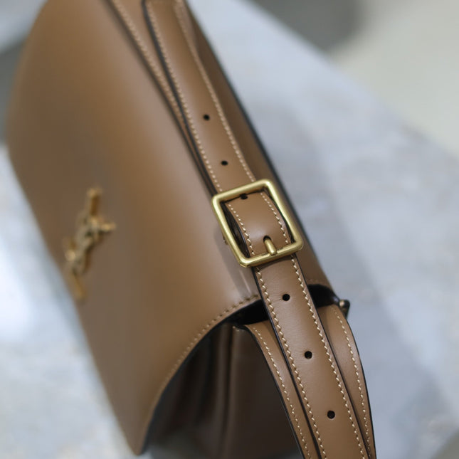 YSL 25S NIKI BABY 22 IN BROWN CALFSKIN GOLD HARDWARE