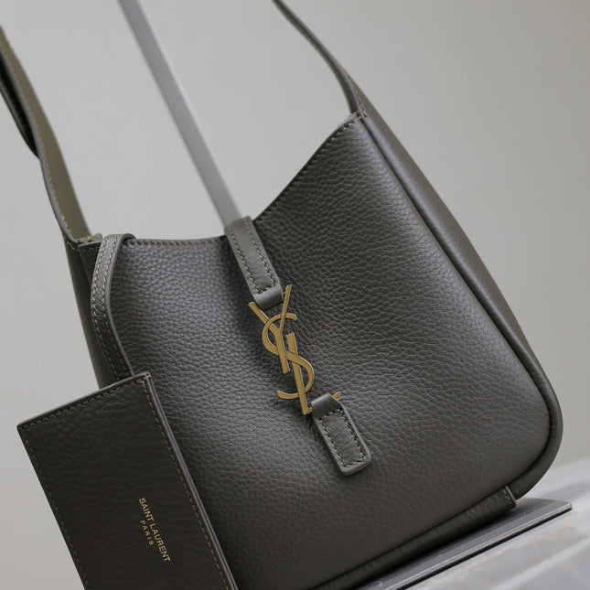 YSL 25S LE 5 À 7 BAG 16 IN LIGHT MUSK GRAINED CALFSKIN GOLD HARDWARE