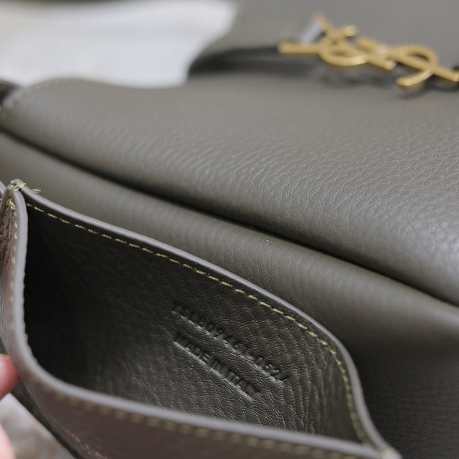 YSL 25S LE 5 À 7 BAG 16 IN LIGHT MUSK GRAINED CALFSKIN GOLD HARDWARE