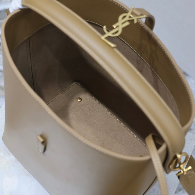 YSL 25S LE 5 À 7 BAG 26 IN BROWN CALFSKIN GOLD HARDWARE