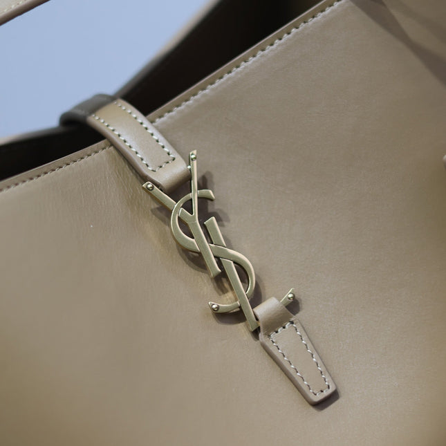 YSL 25S LE 5 À 7 BAG 26 IN BROWN CALFSKIN GOLD HARDWARE