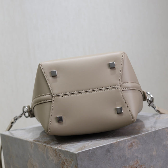 YSL 25S LE 37 BAG 20 IN DUSTY GRAY CALFSKIN SILVER HARDWARE
