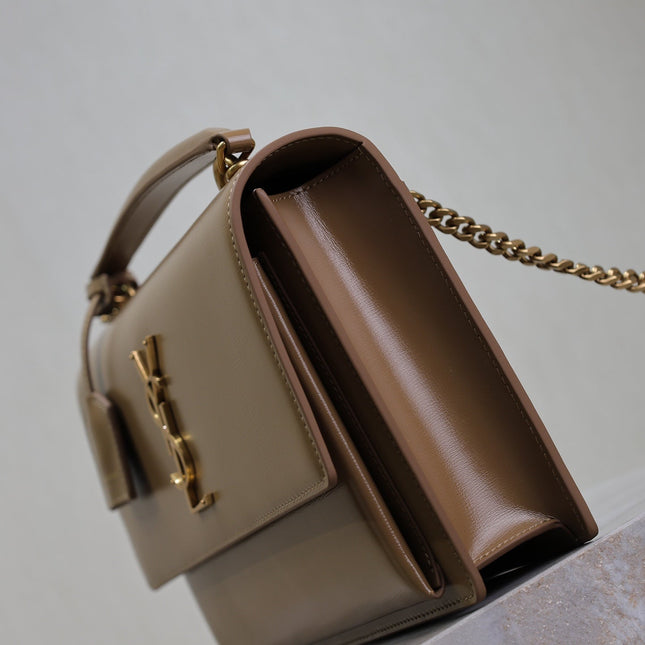 YSL 25S SUNSET MM 25 IN FOX CALFSKIN GOLD HARDWARE