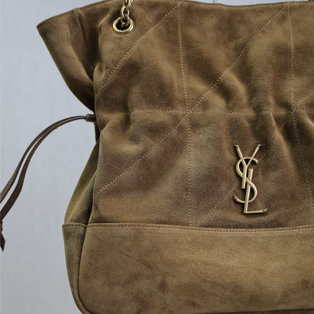 JAMIE MEDIUM POCHON 27 IN DULL BROWN SUEDE COPPER HARDWARE