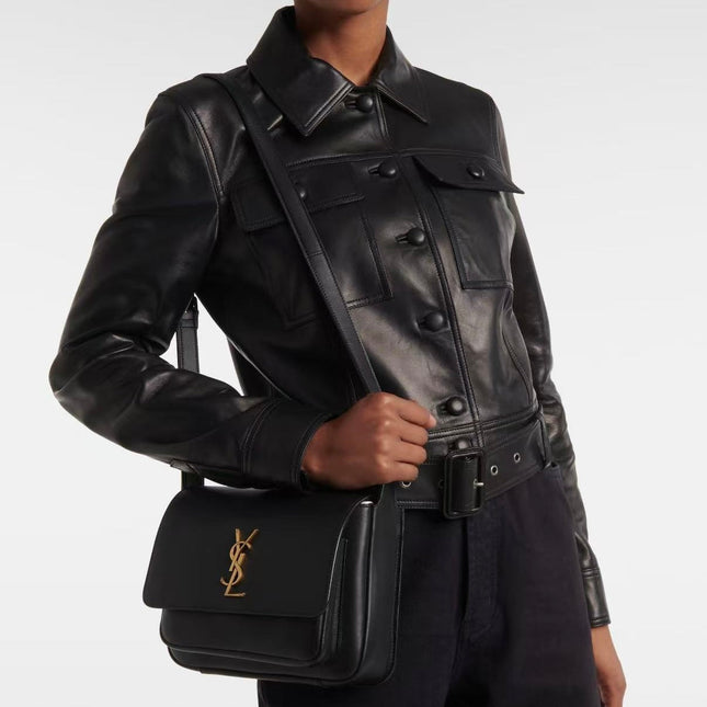 YSL 25S NIKI BABY 22 IN BLACK CALFSKIN GOLD HARDWARE