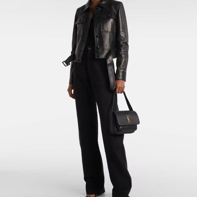 YSL 25S NIKI BABY 22 IN BLACK CALFSKIN GOLD HARDWARE
