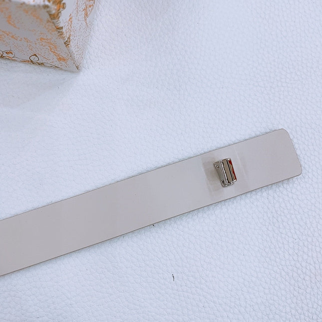 DIOR 25S BELT 25 MM IN WHITE CALFSKIN 561820