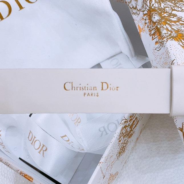 DIOR 25S BELT 25 MM IN WHITE CALFSKIN 561820