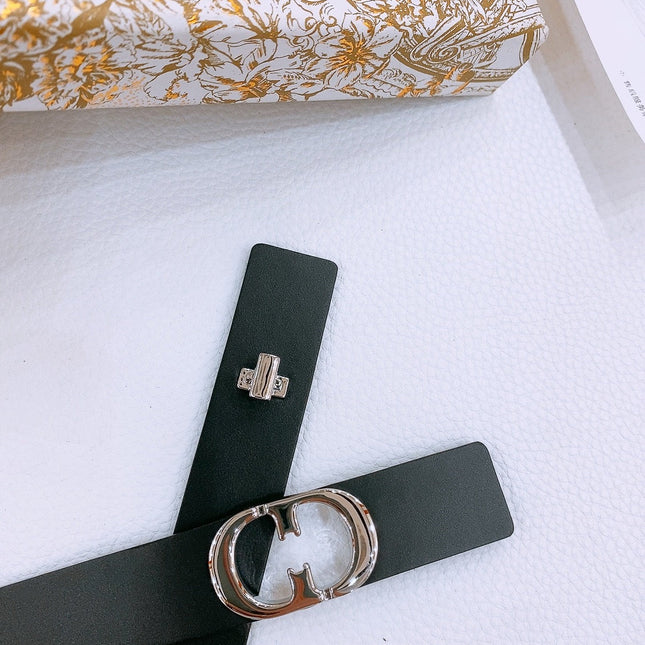 DIOR 25S BELT 25 MM IN BLACK CALFSKIN 561821