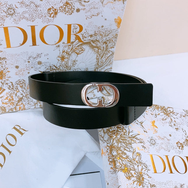 DIOR 25S BELT 25 MM IN BLACK CALFSKIN 561821