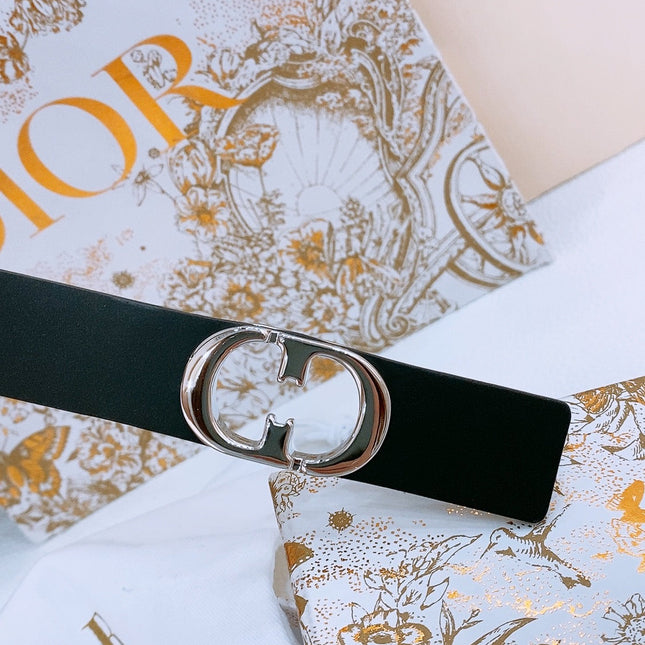 DIOR 25S BELT 25 MM IN BLACK CALFSKIN 561821