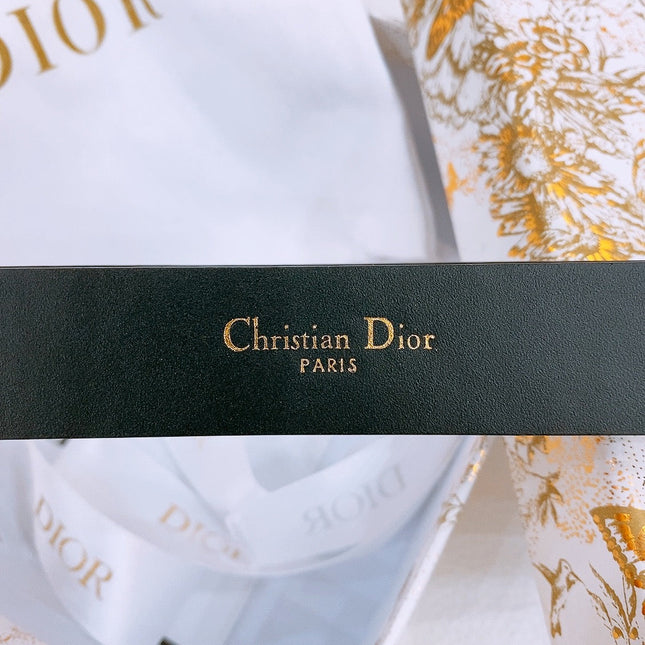 DIOR 25S BELT 25 MM IN BLACK CALFSKIN 561821