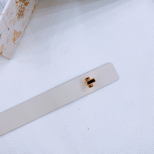 DIOR 25S BELT 25 MM IN WHITE CALFSKIN 561822