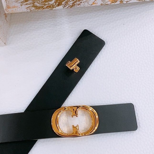 DIOR 25S BELT 25 MM IN BLACK CALFSKIN 561823