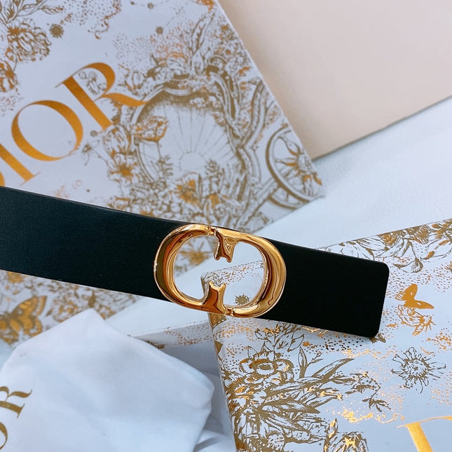 DIOR 25S BELT 25 MM IN BLACK CALFSKIN 561823