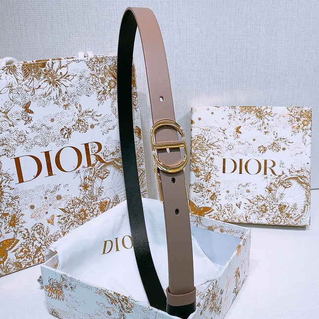 DIOR 25S BELT 20 MM IN GREY BROWN CALFSKIN 572894