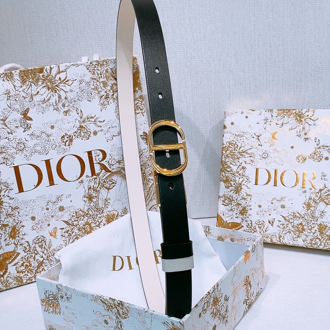 DIOR 25S BELT 20 MM IN BLACK CALFSKIN 572899