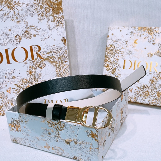 DIOR 25S BELT 20 MM IN BLACK CALFSKIN 572899