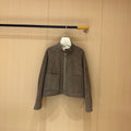 HERMES 25S CAMEL HAIR LEATHER JACKET 247